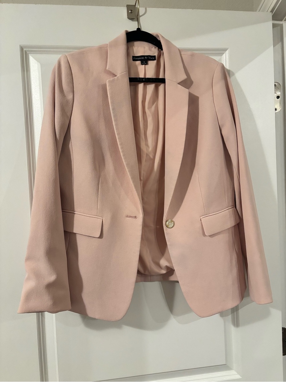 Preston & York Blush Pink Single-Button Blazer